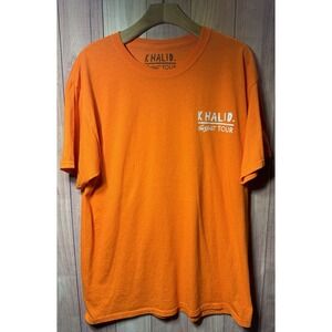 DJ Khalid‎ Free Spirit World Tour T-shirt Men's Size Large Orange
